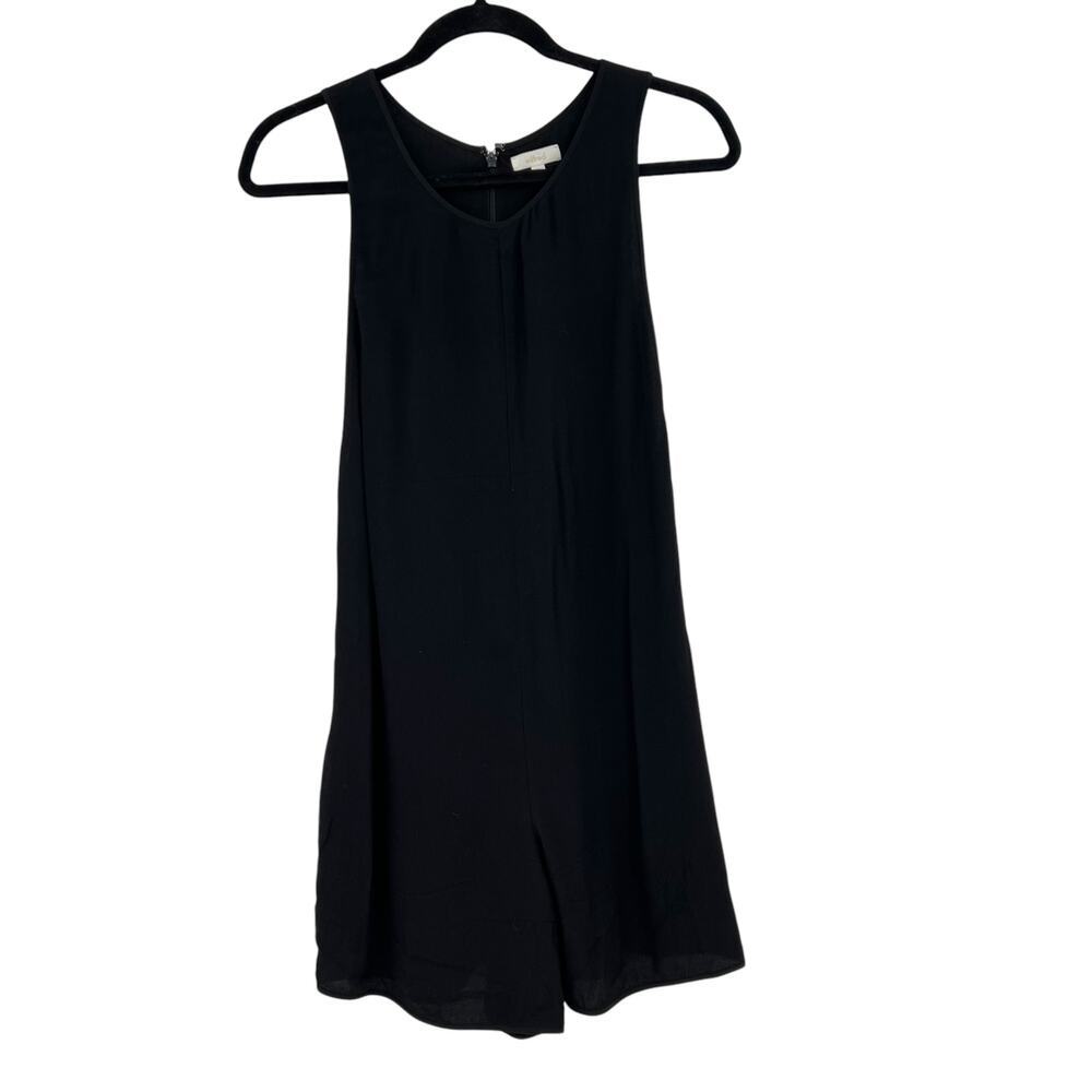 Aritzia Wilfred‎ Black Spun Rayon Crepe Viscose Sleeveless Romper Size XS